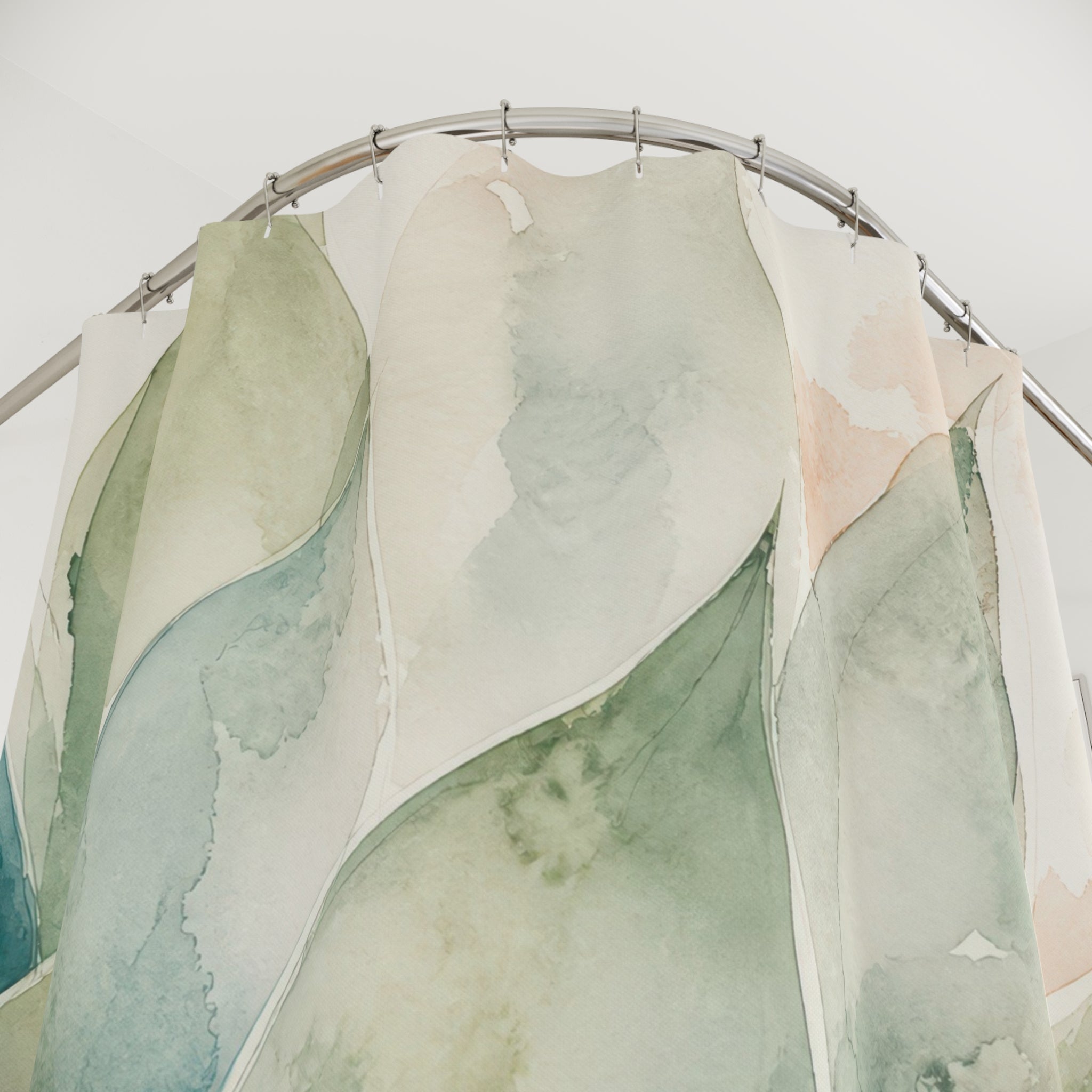 Watercolor Succulent Botanical Shower Curtain