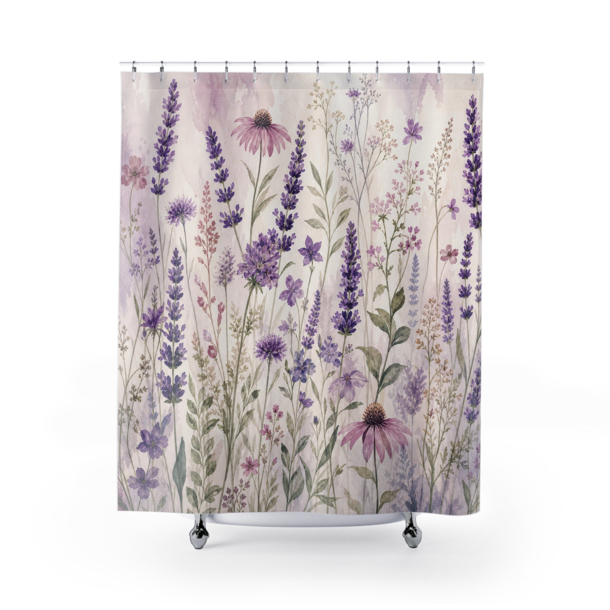 Lavender Floral Shower Curtain