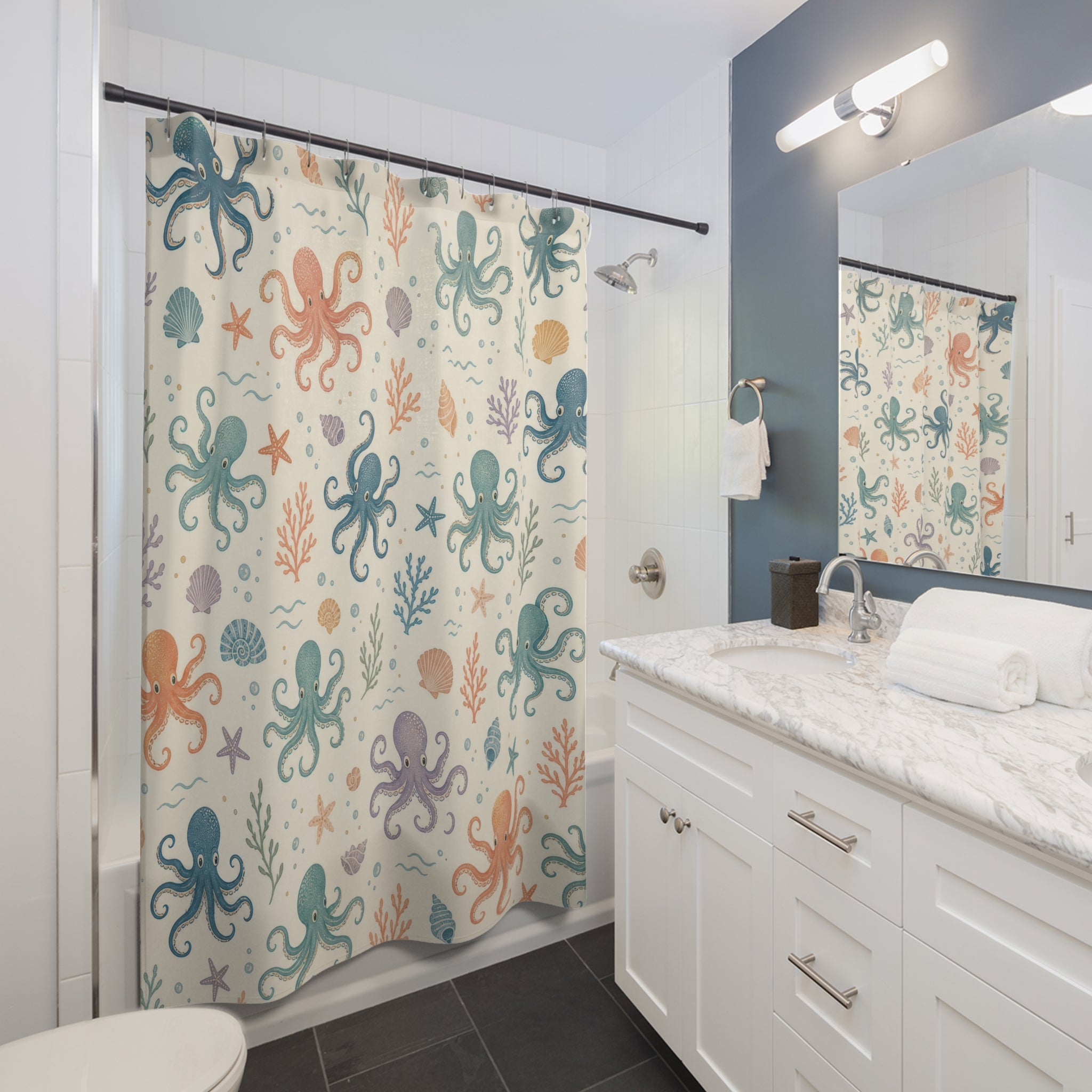 Octopus Ocean Shower Curtain