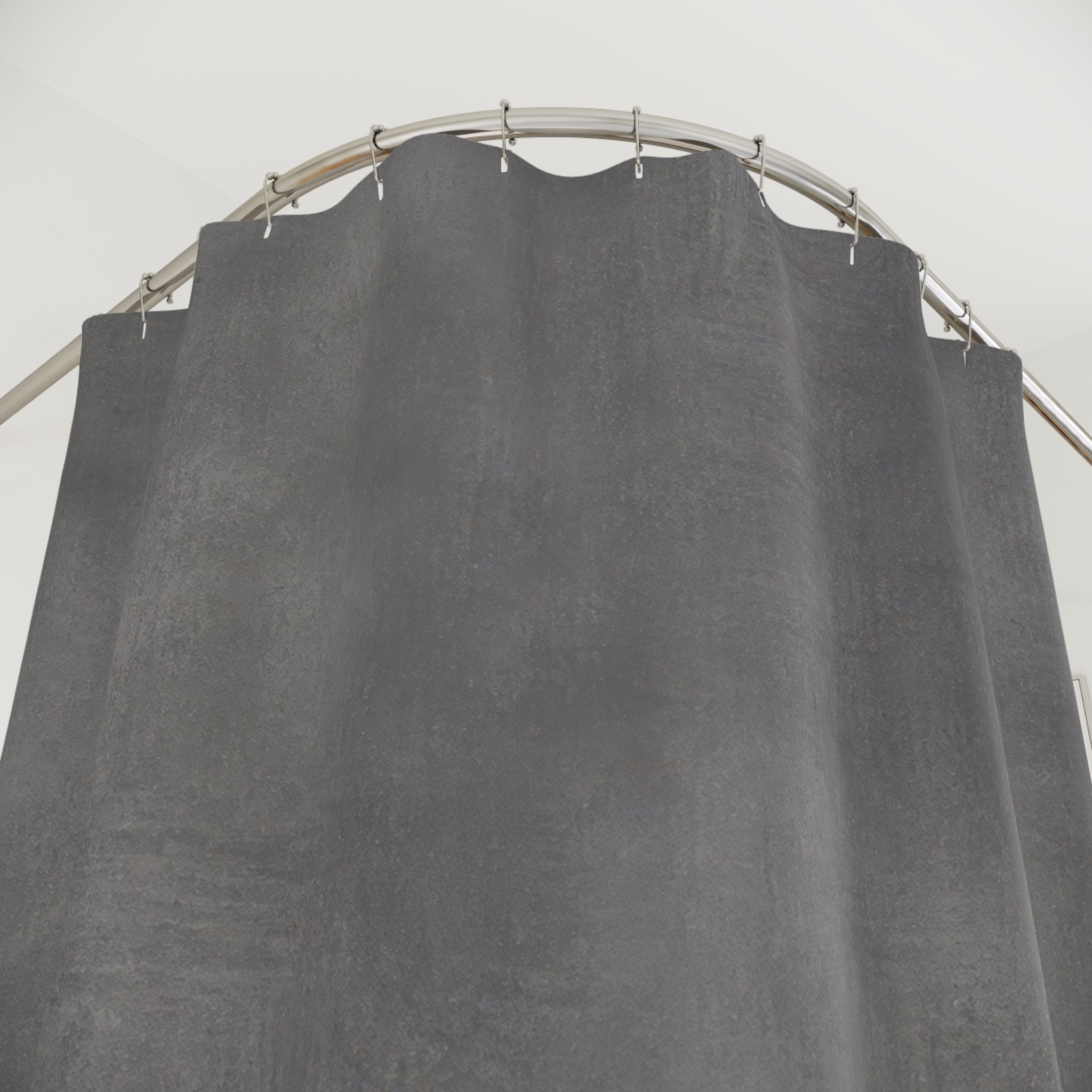 Gray Shower Curtain, Dark Modern Bath Decor, Brushed Abstract Panel Pattern, Neutral Guest Bathroom Decor, Industrial Charcoal Style