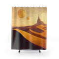 Golden Orbit Desert Shower Curtain