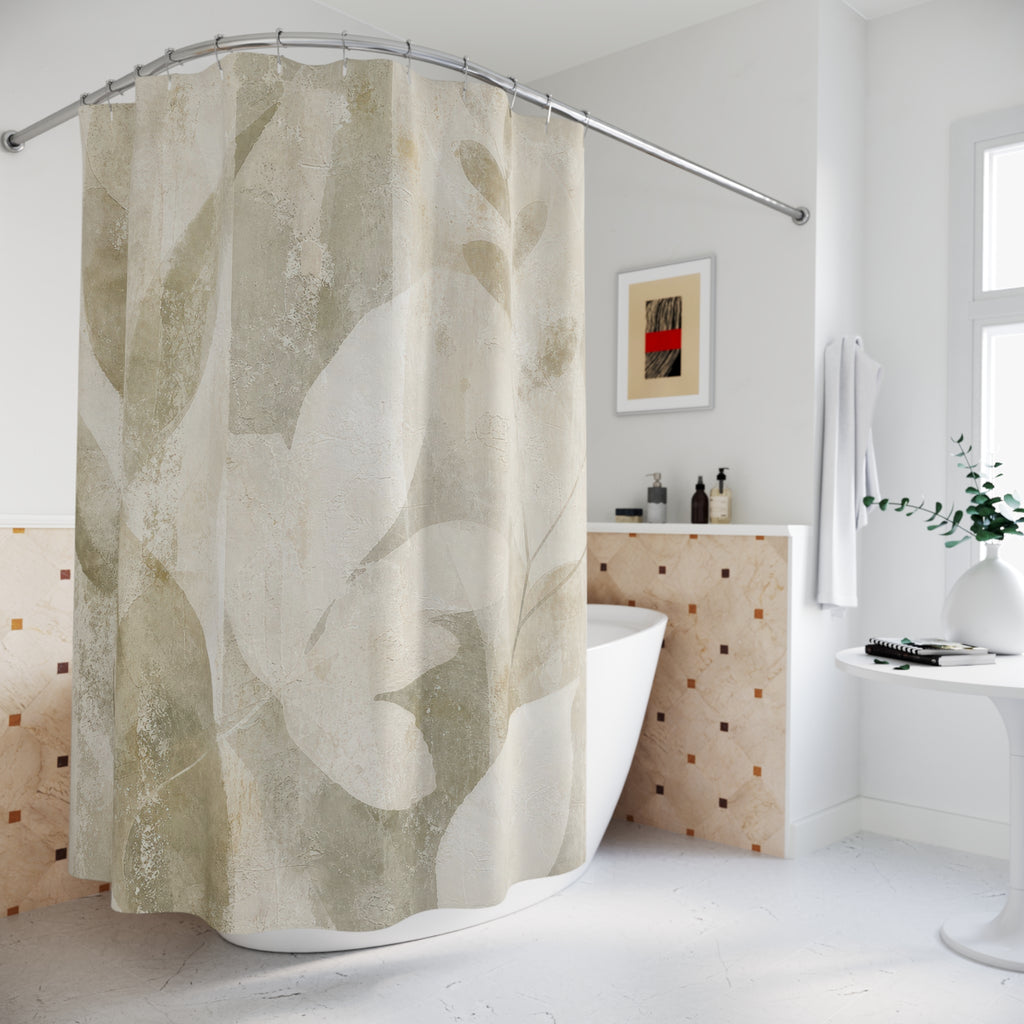 Leaf Green Botanical Shower Curtain