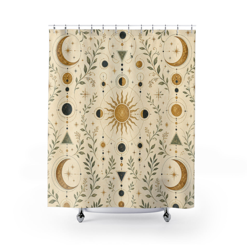Sun and Moon Shower Curtain
