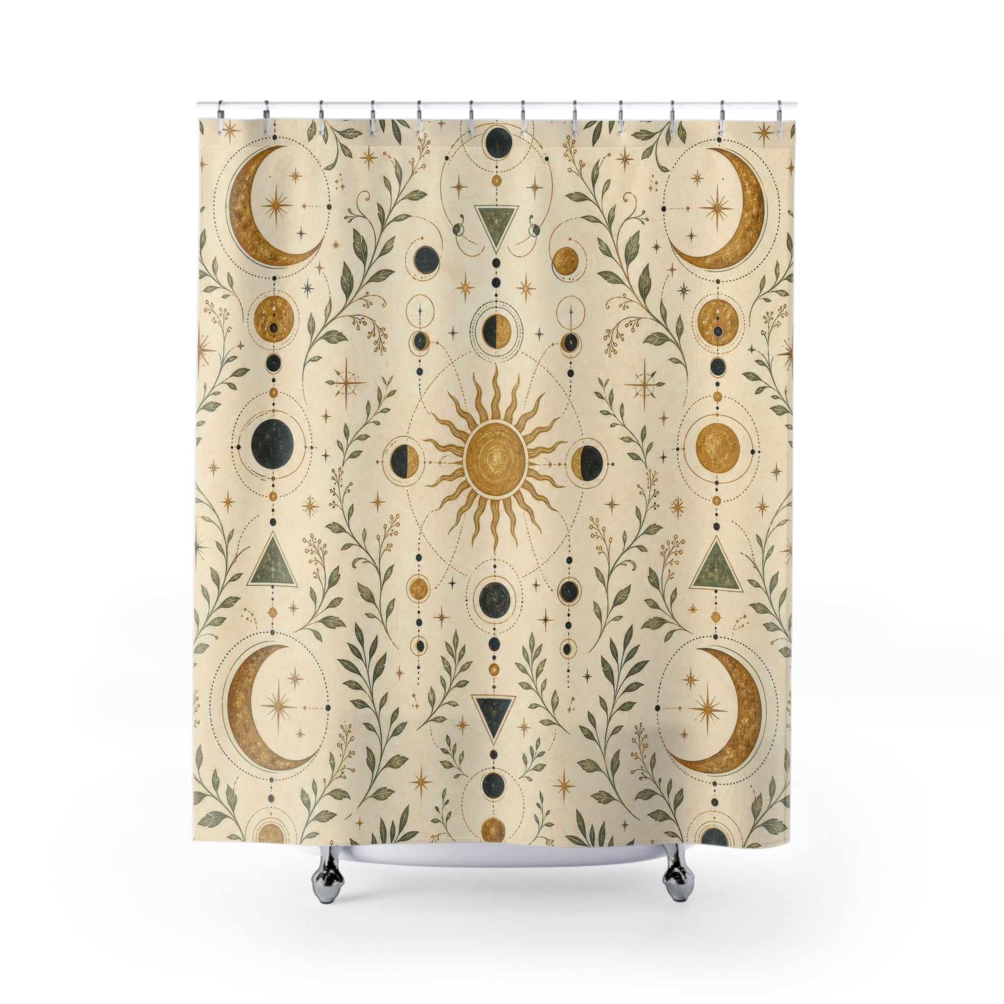 Sun and Moon Shower Curtain