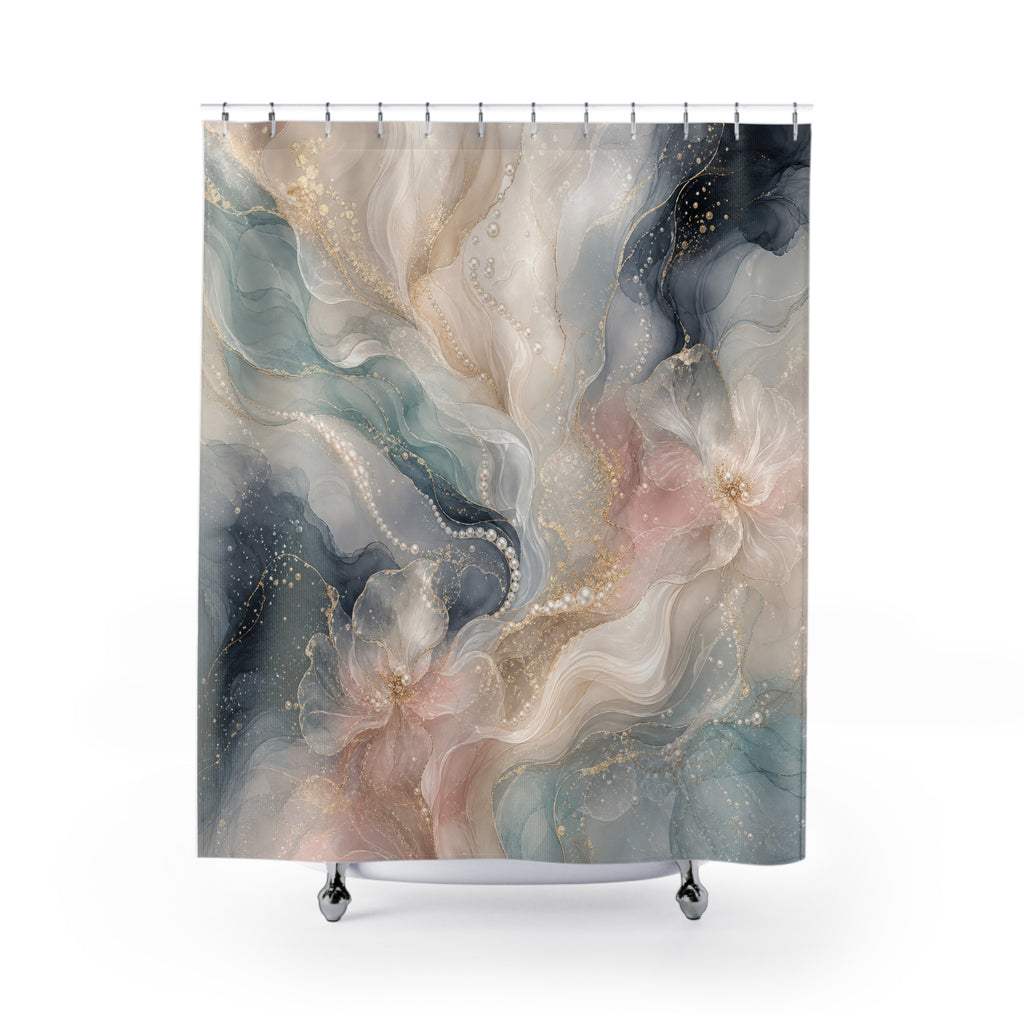 Pearl Smoke Sonata Shower Curtain