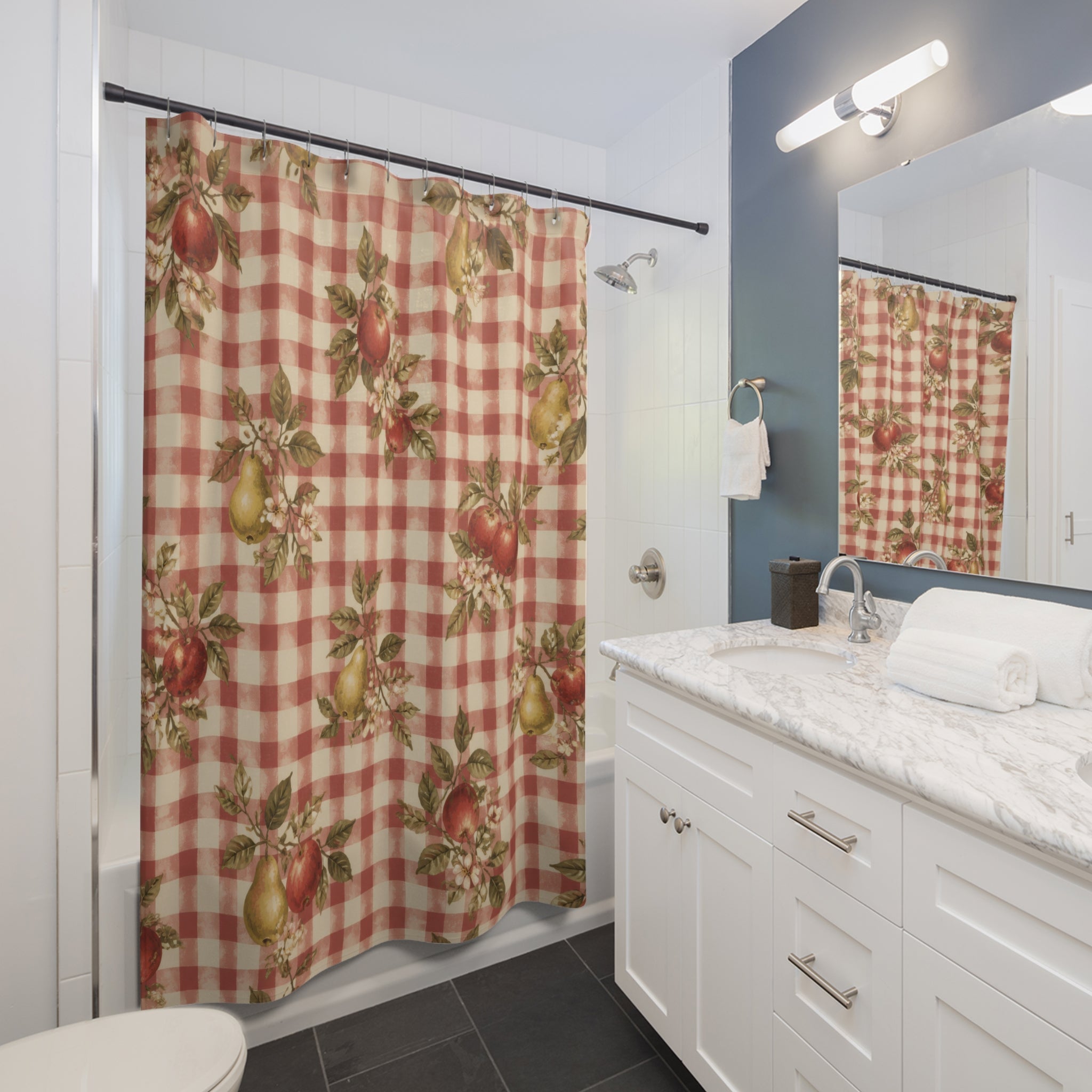 Red Country Fruit Shower Curtain