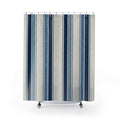 Light Navy Gray Blue Stripe Shower Curtain