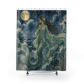 Moonlit Mermaid Wave Shower Curtain