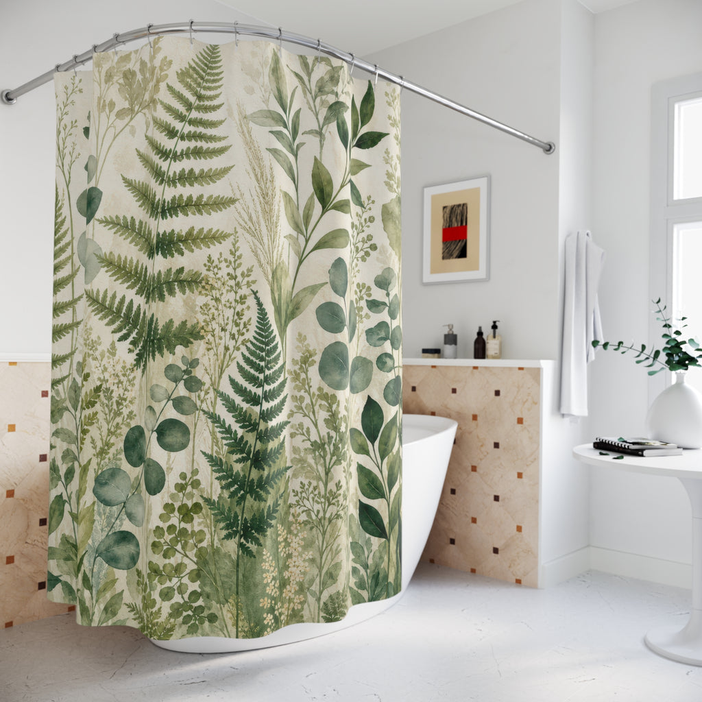 Fern Leaf Nature Shower Curtain
