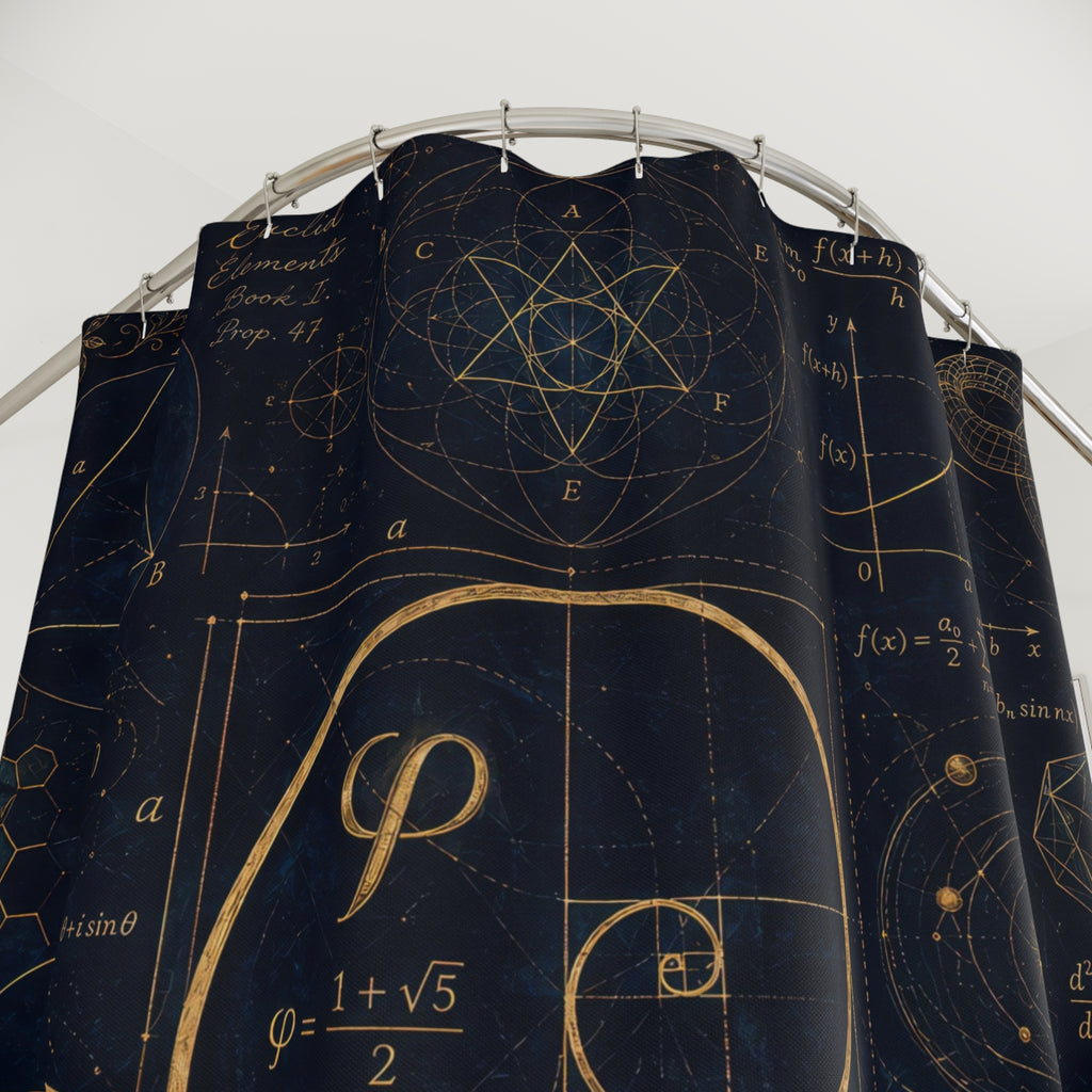 Math Shower Curtain: Golden Ratio Geometry