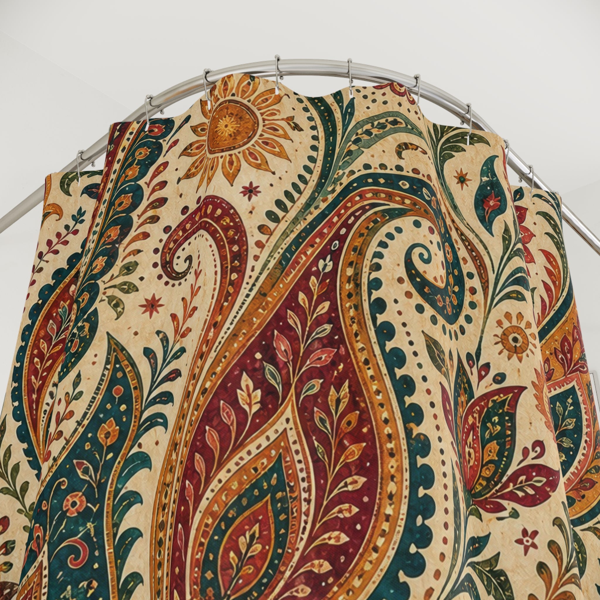 Vintage Boho Paisley Shower Curtain