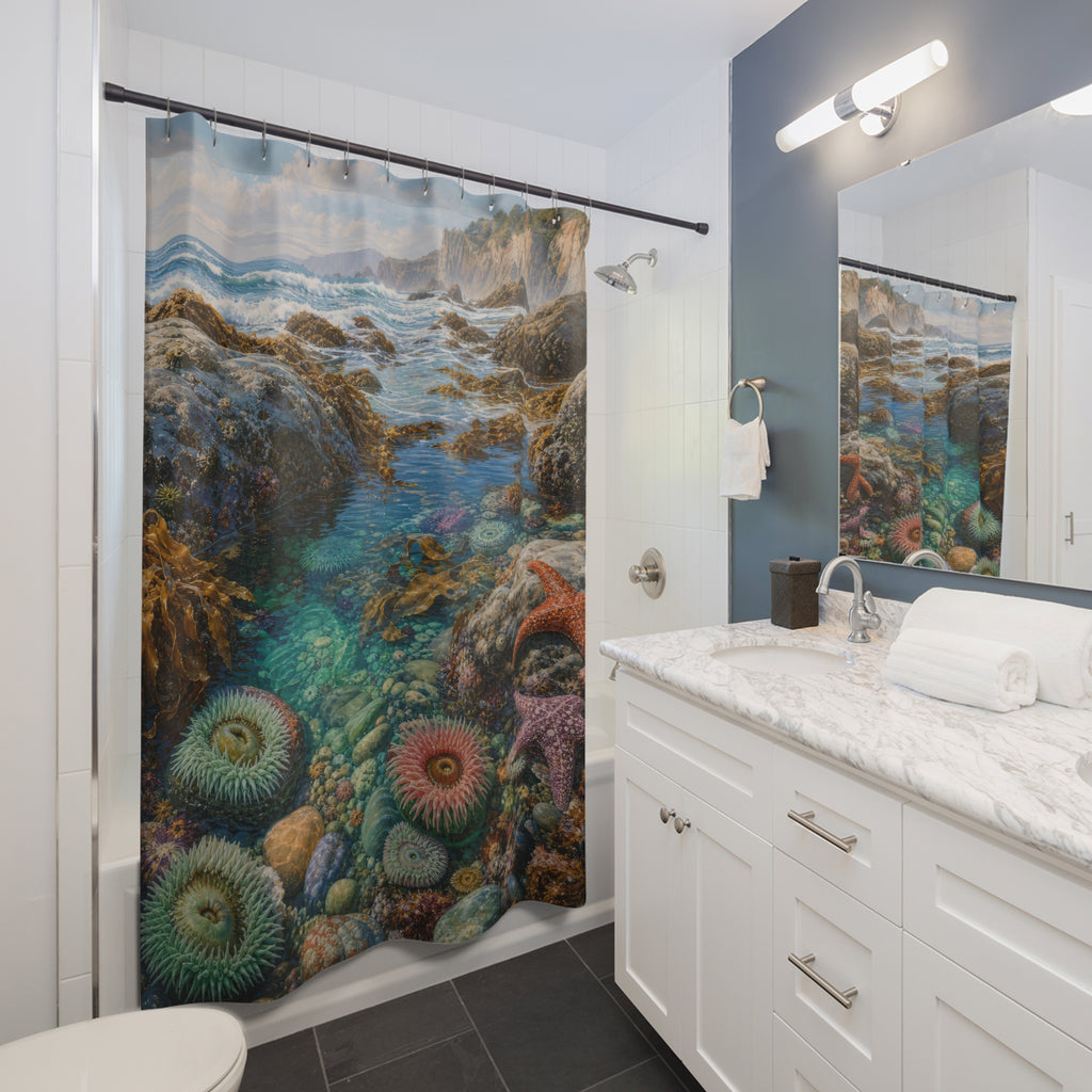 Coastal Tide Pool Garden Shower Curtain