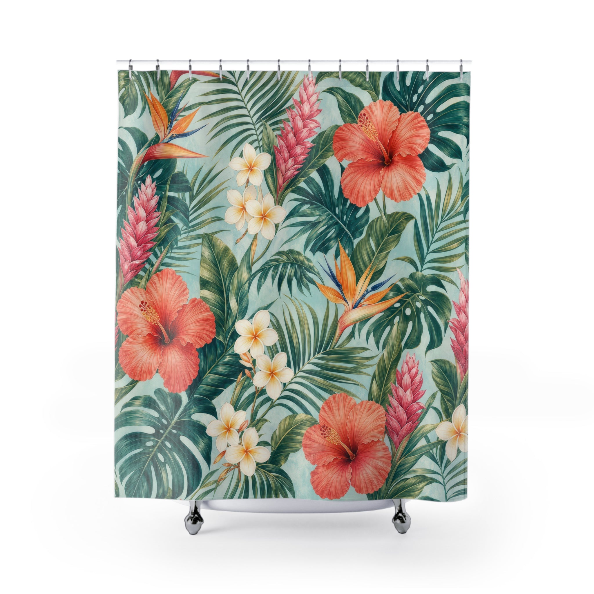 Tropical Hibiscus Shower Curtain