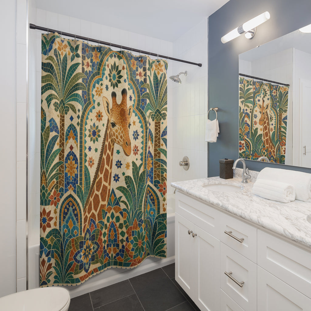 Moroccan Tile Safari Animal Shower Curtain