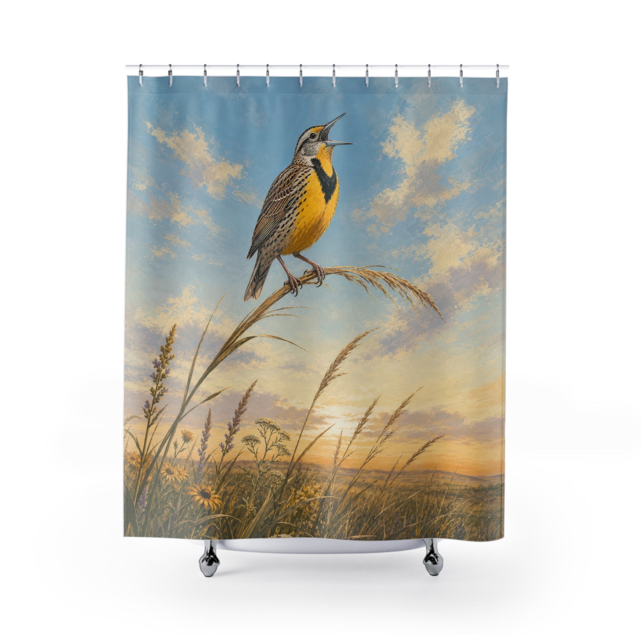 Meadowlark Prairie Dawn Shower Curtain