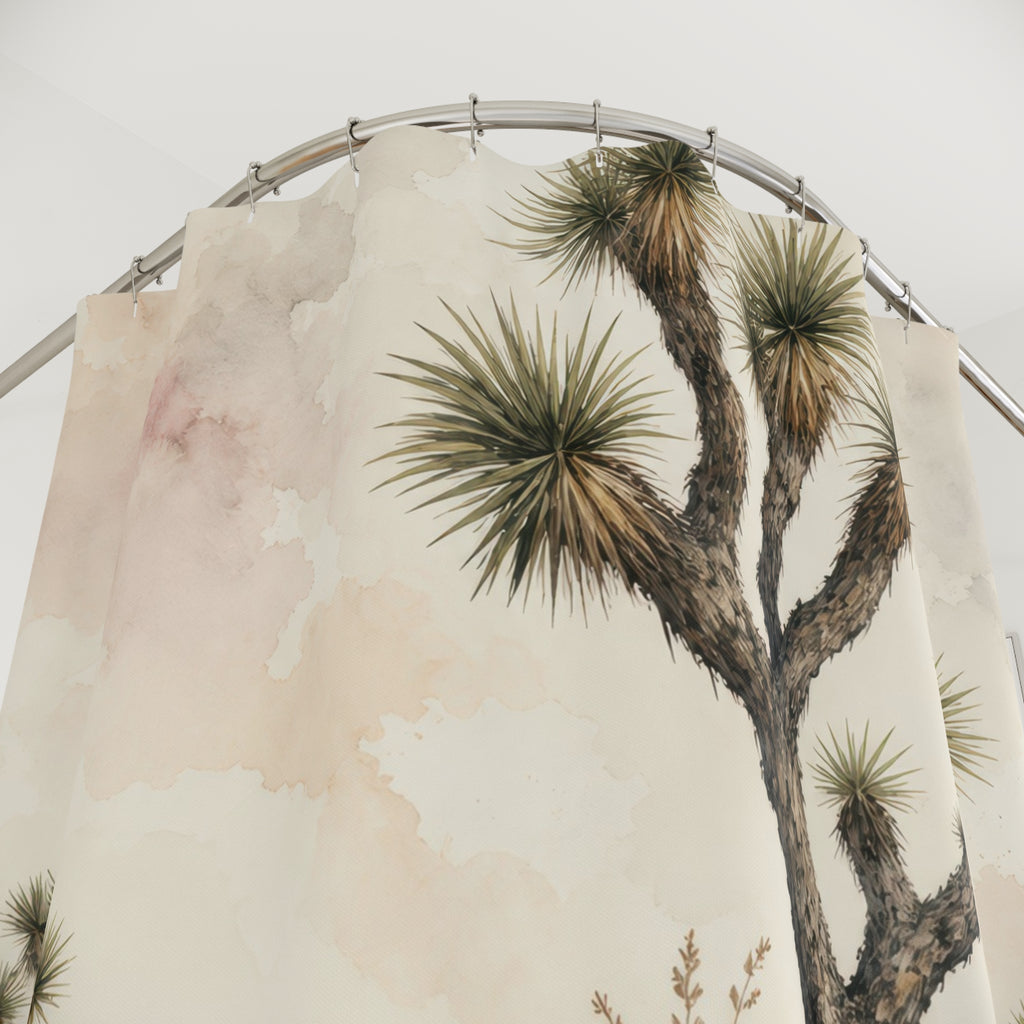 Sage Watercolor Joshua Tree Shower Curtain