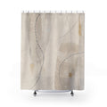 Minimal Abstract White Shower Curtain