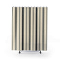 Ivory Black Stripe Shower Curtain