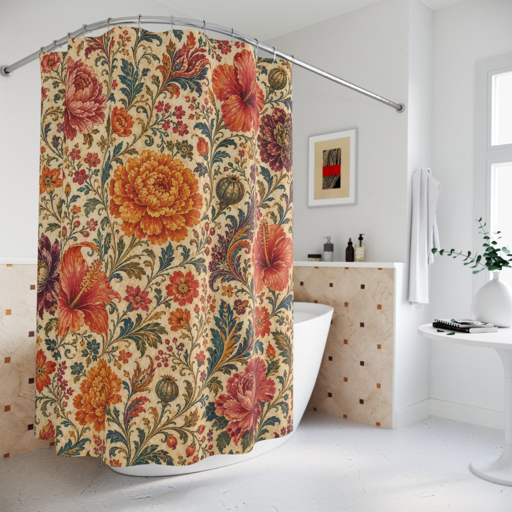 Hibiscus Tropical Floral Shower Curtain
