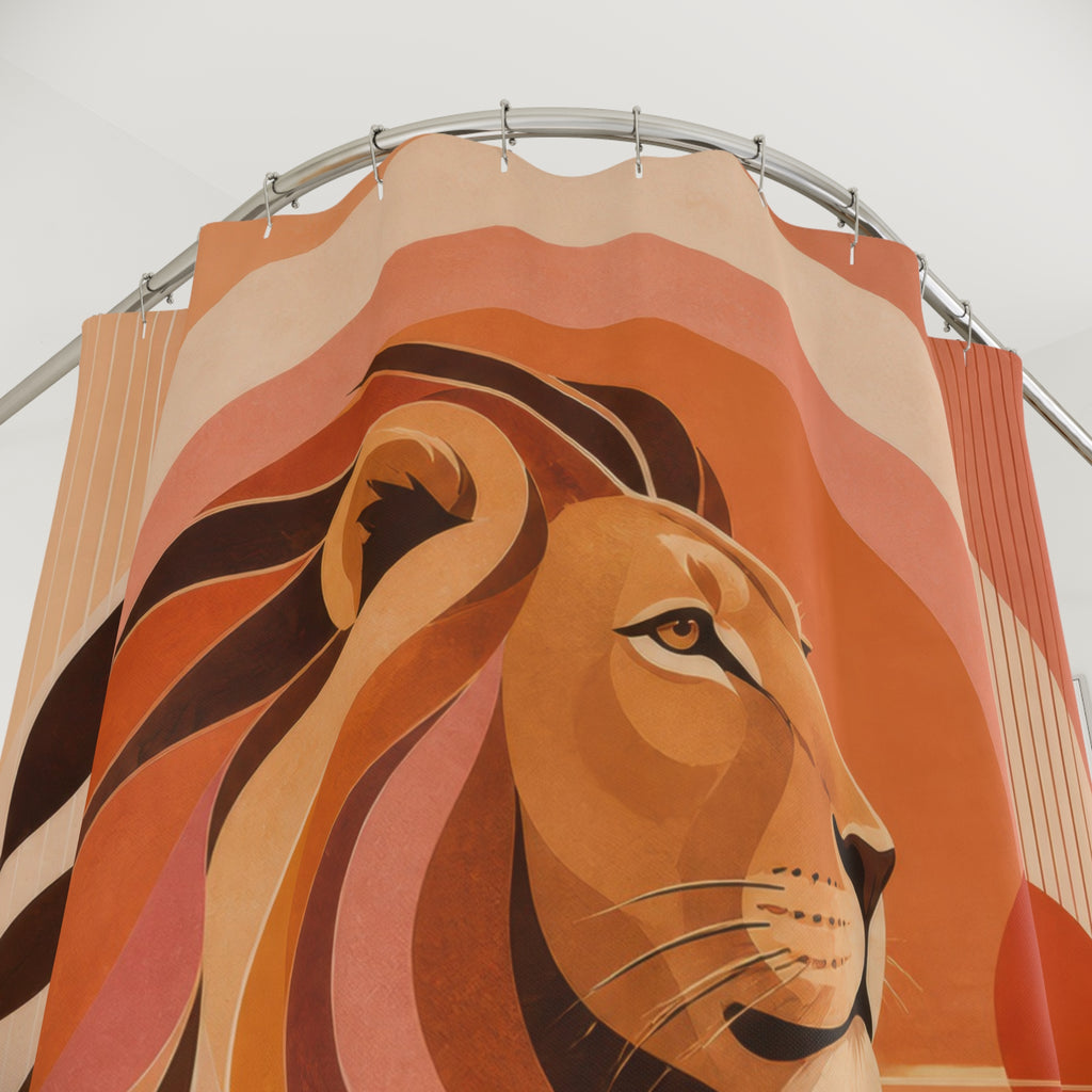 Desert Sunset Animal Profile Shower Curtain