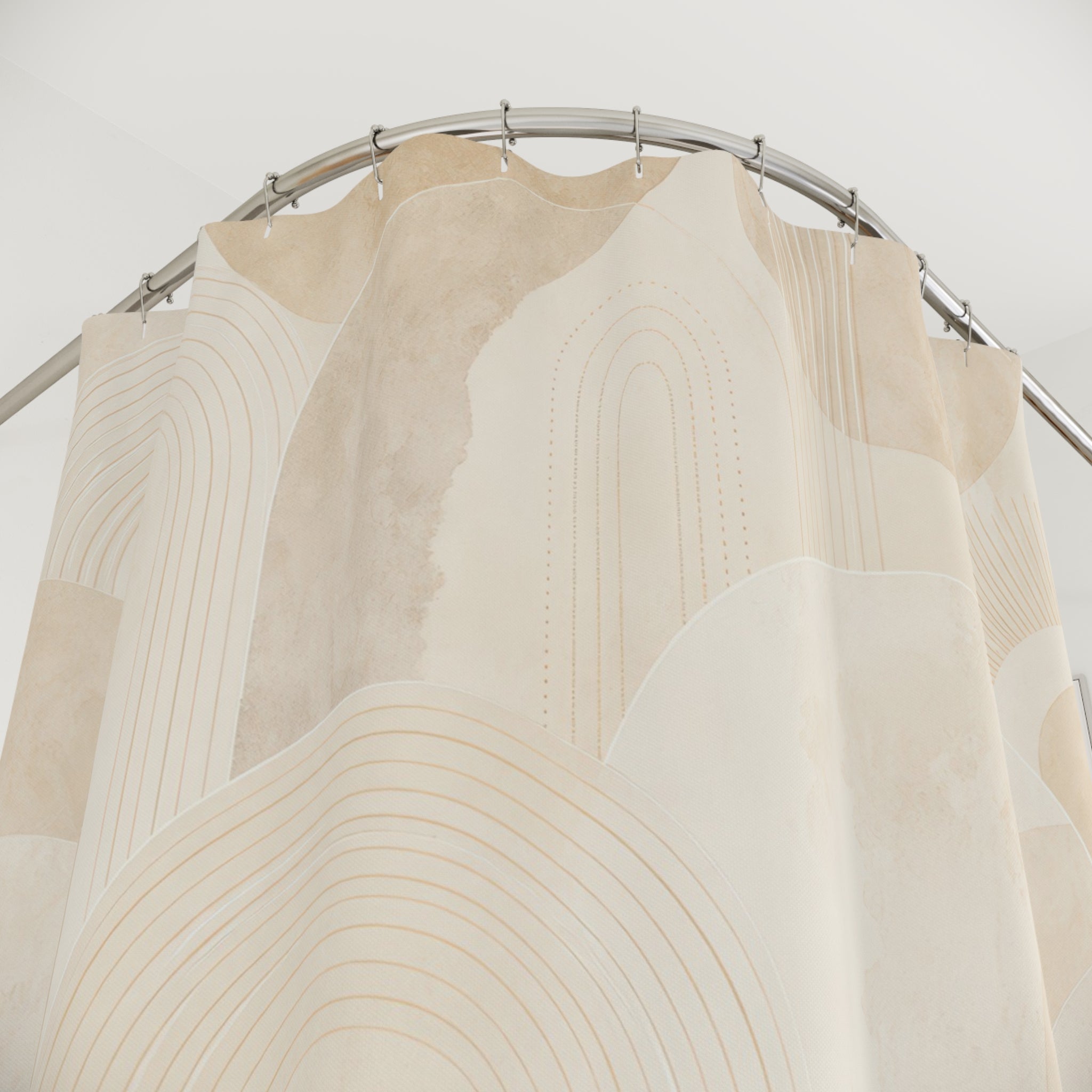 Ivory Circle Arch Shower Curtain
