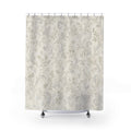 White Farmhouse Vintage Floral Shower Curtain