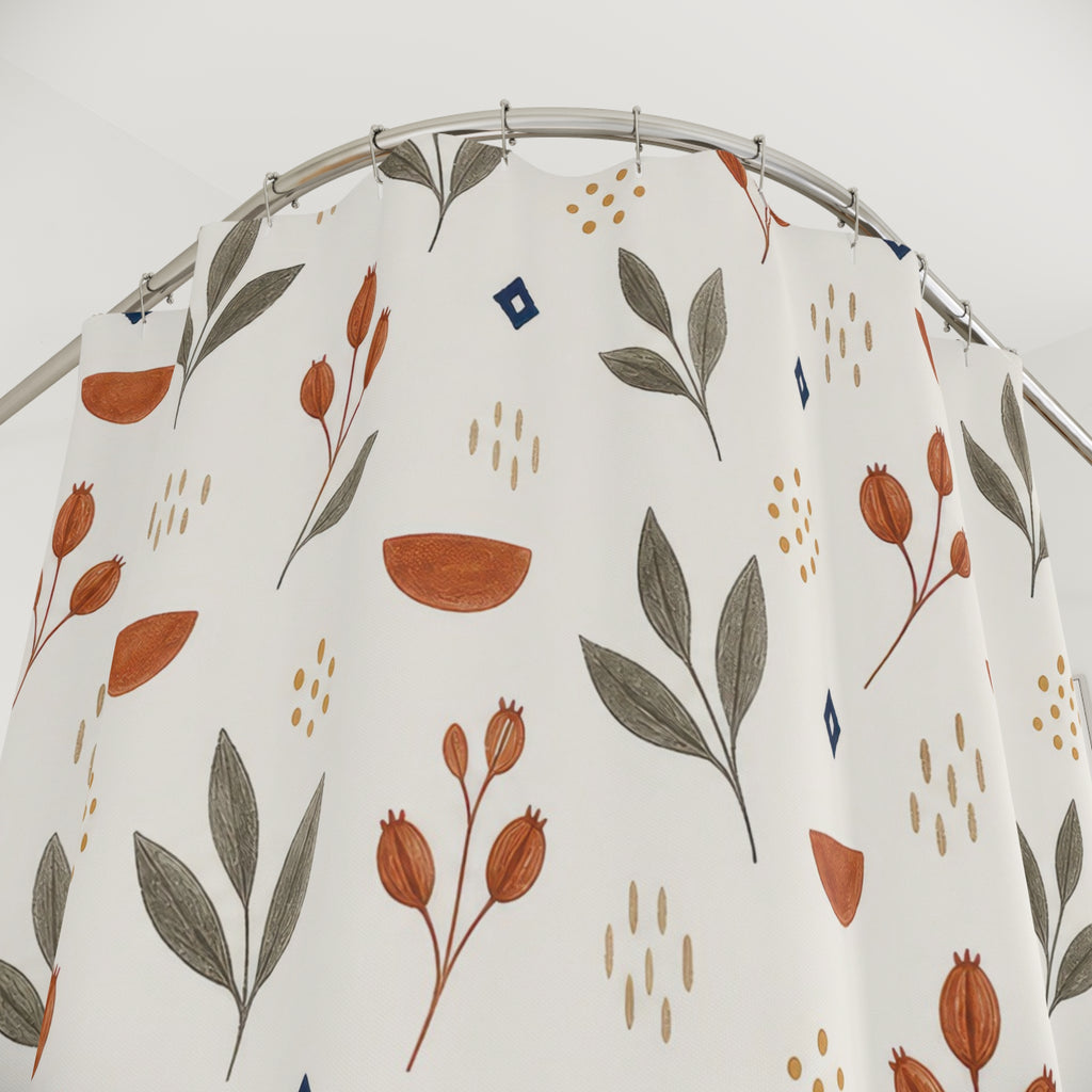 Burnt Orange Terracotta Shower Curtain: Burnt Orange Shower Cu