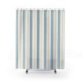 Blue Ticking Stripe Shower Curtain