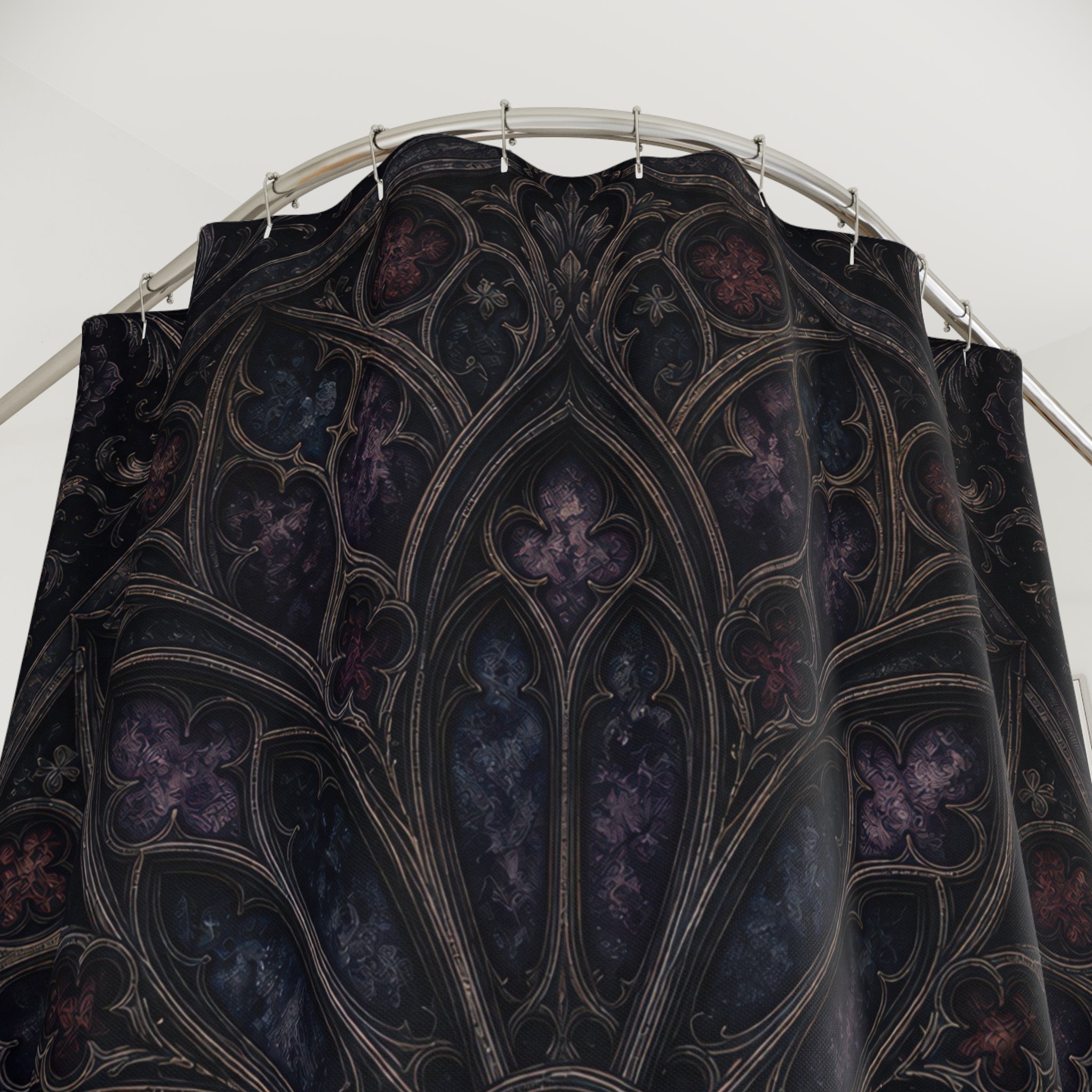 Rose Window Medallion Shower Curtain