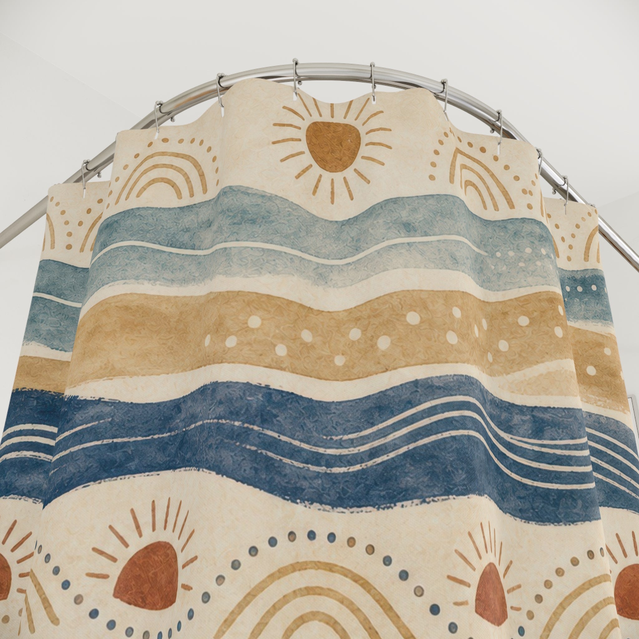 Boho Striped Sun Shower Curtain