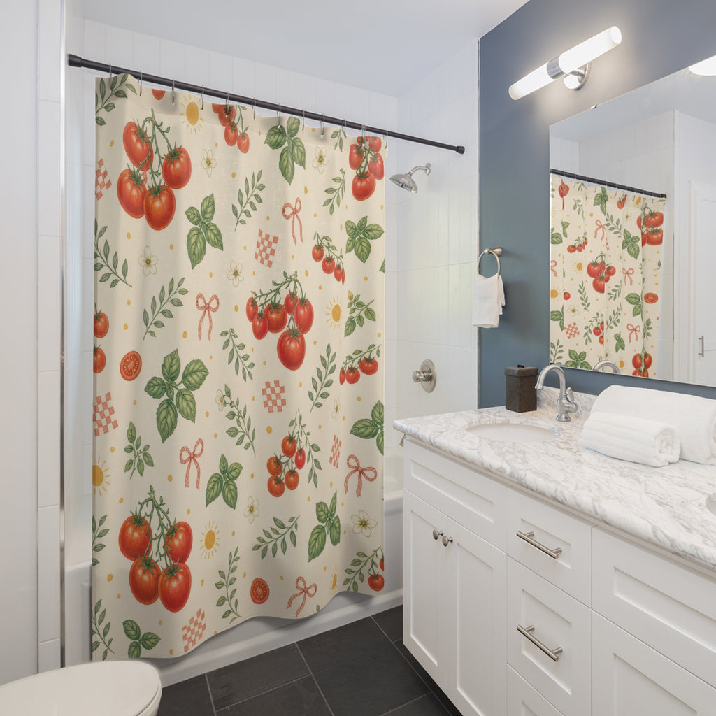 Tomato Girl Shower Curtain