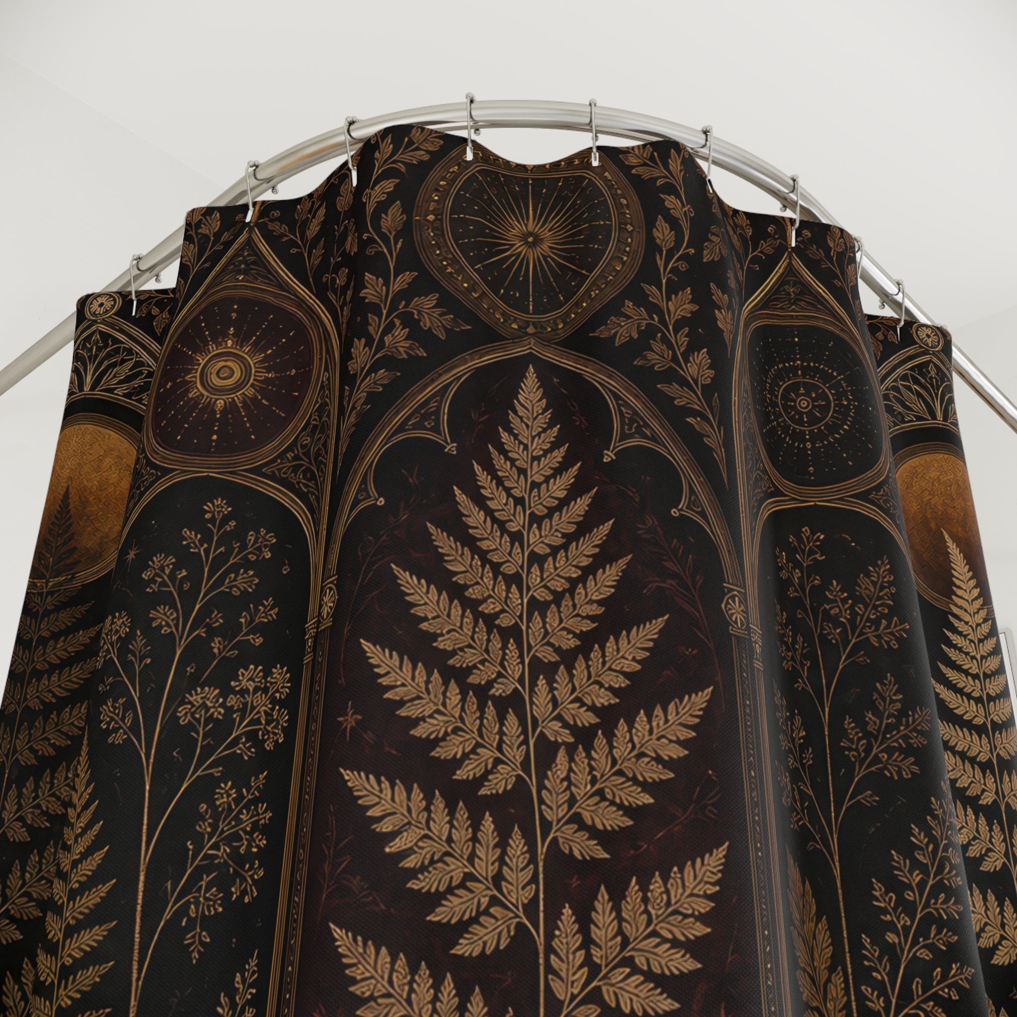Gothic Arch Dark Academia Shower Curtain