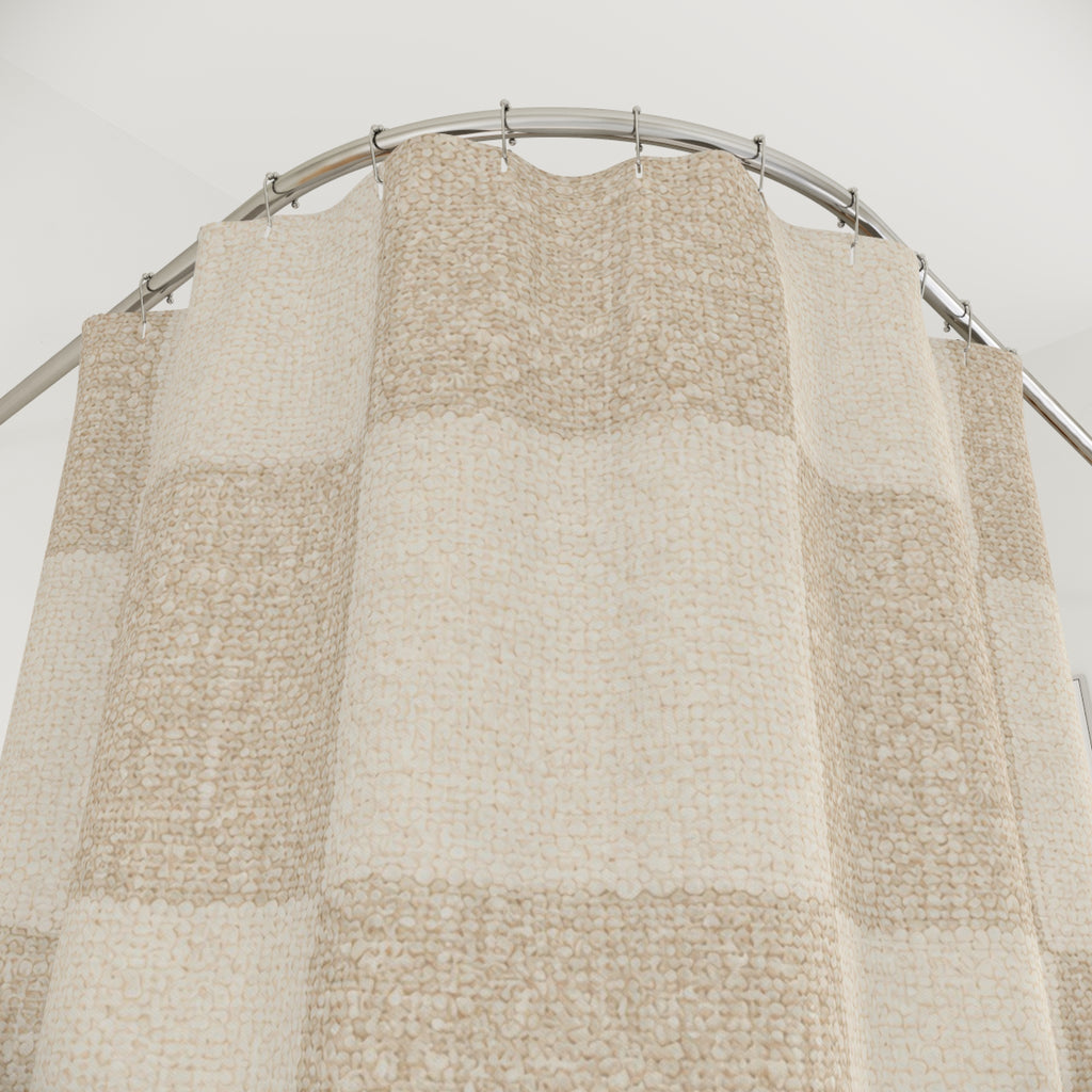 Soft Checkerboard Shower Curtain