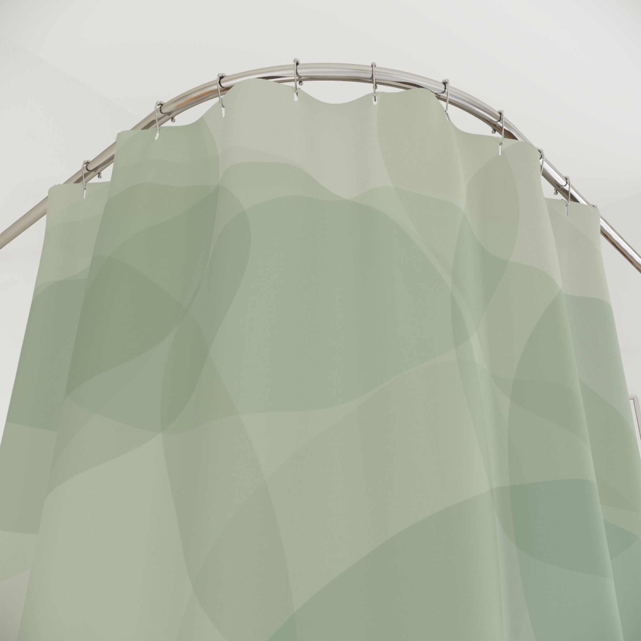 Sage Green Watercolor Shower Curtain
