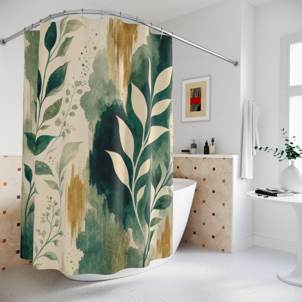 Dark Green Shower Curtain