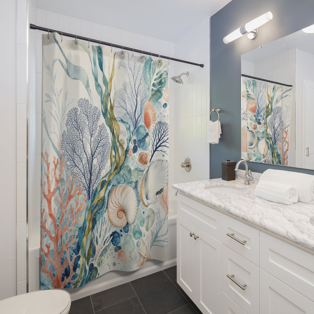 Coastal Tidepool Botanica Shower Curtain