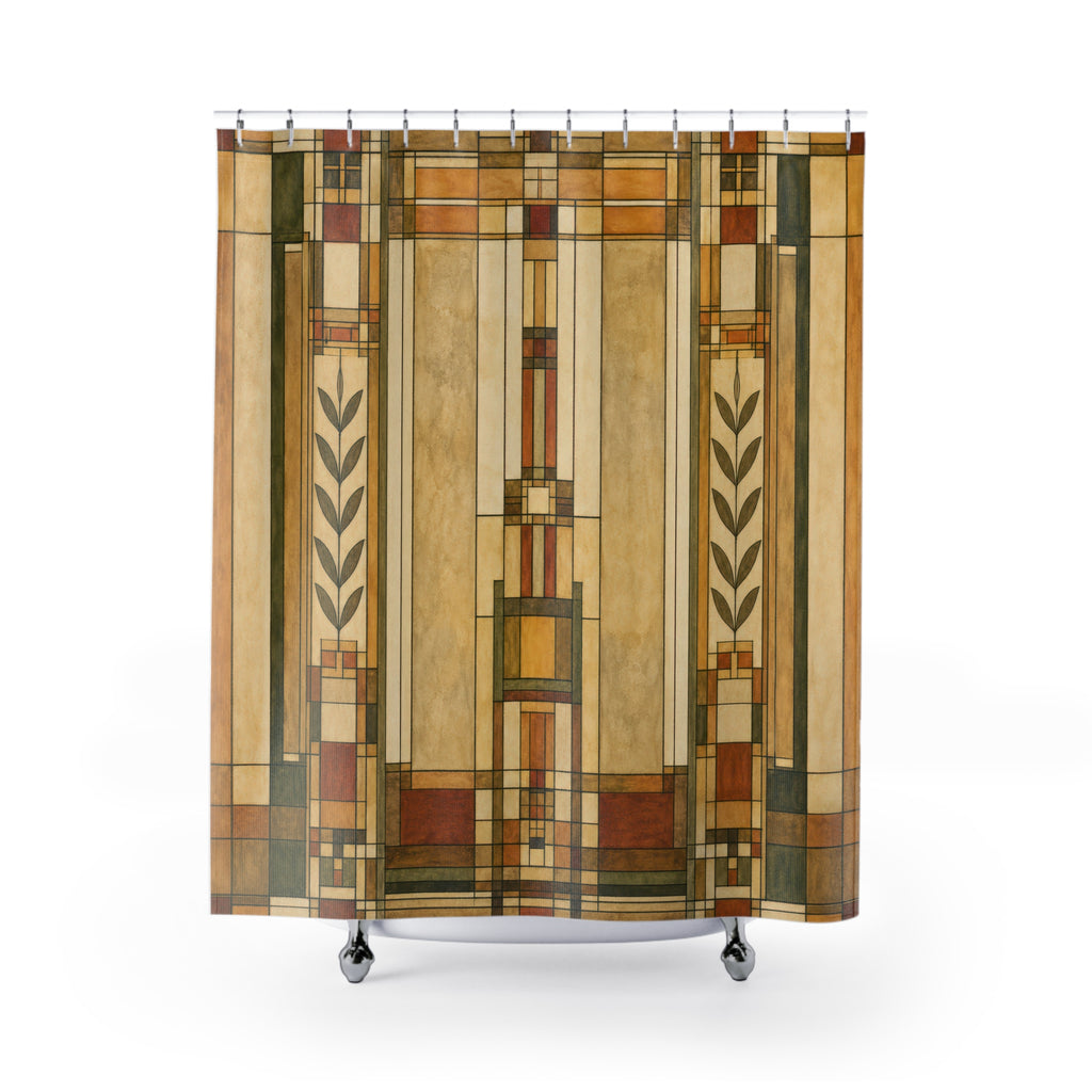 Prairie Art Glass Shower Curtain