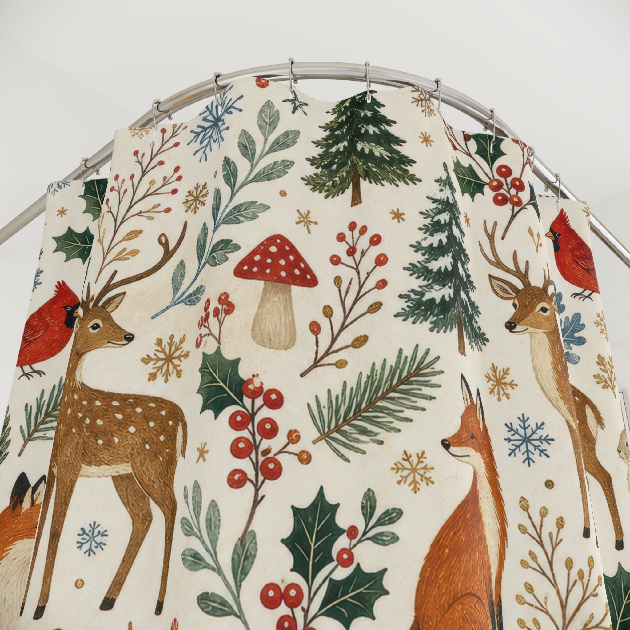 Woodland Animal Tree Shower Curtain