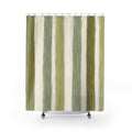 Olive Cabana Stripe Shower Curtain