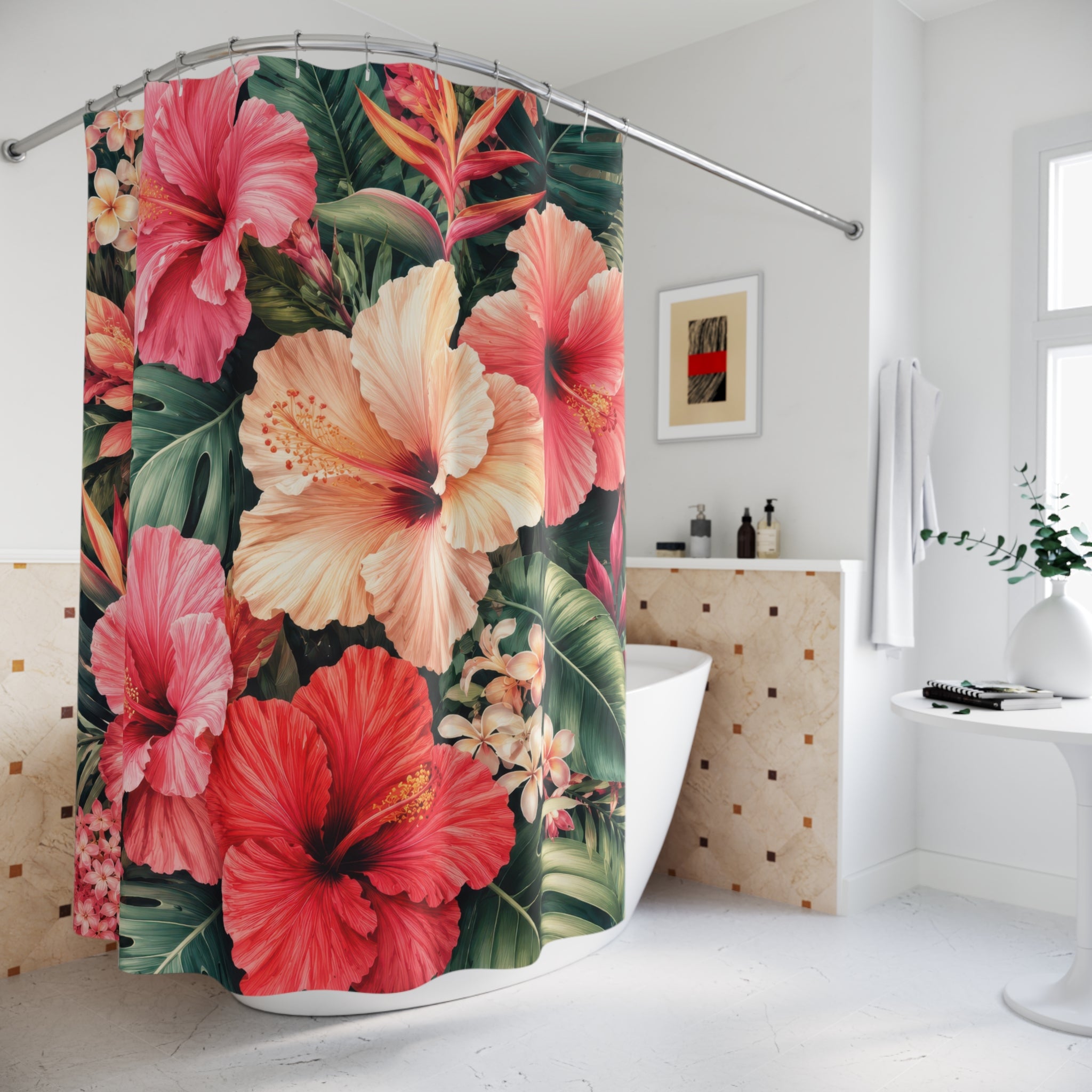 Hibiscus Shower Curtain: Tropical Flower