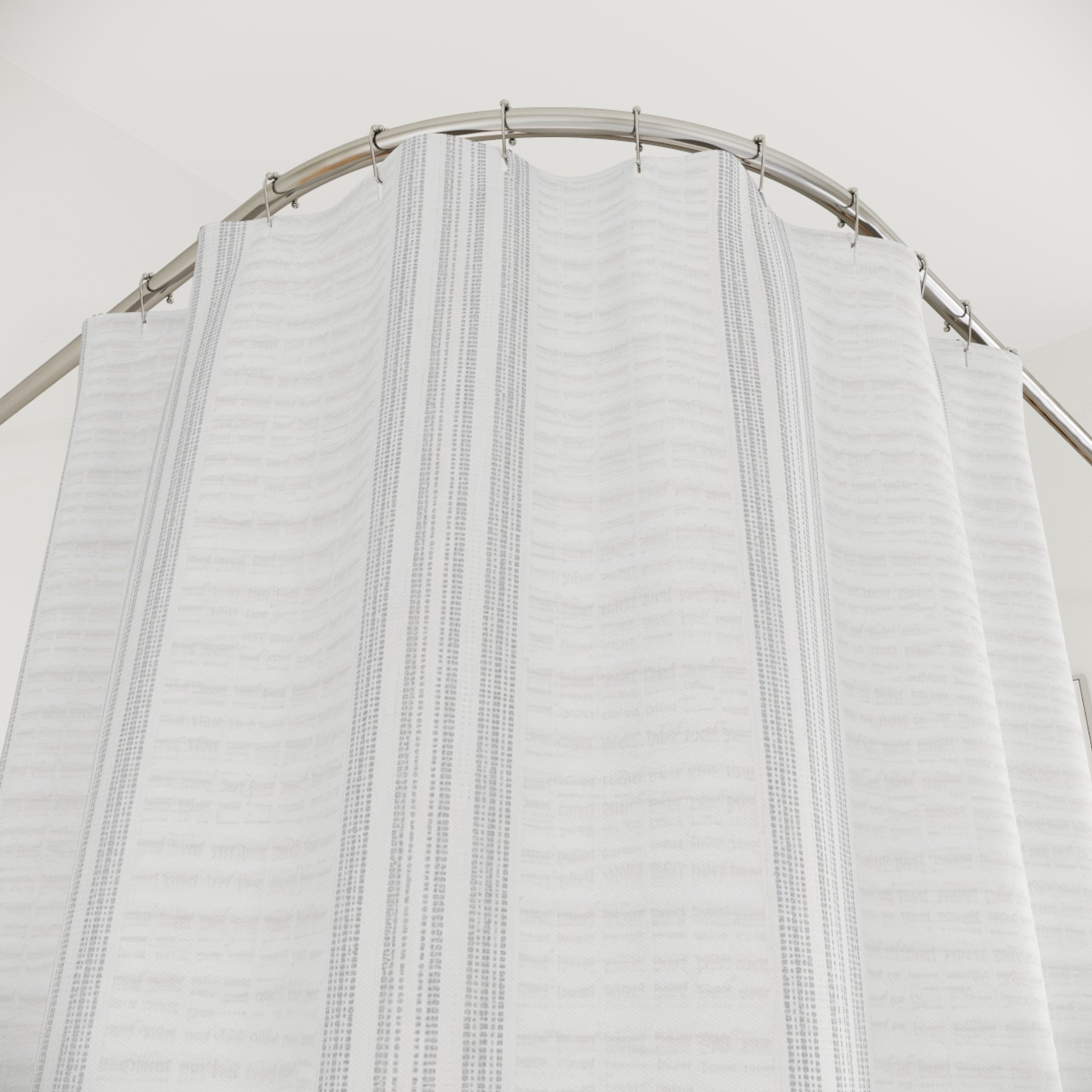 Pale Gray Beige Panel Stripe Shower Curtain