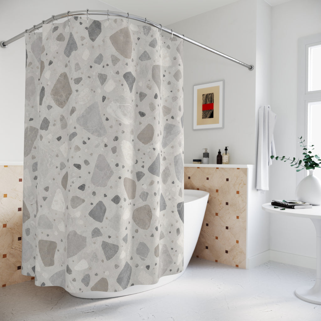 Terrazzo Look Shower Curtain