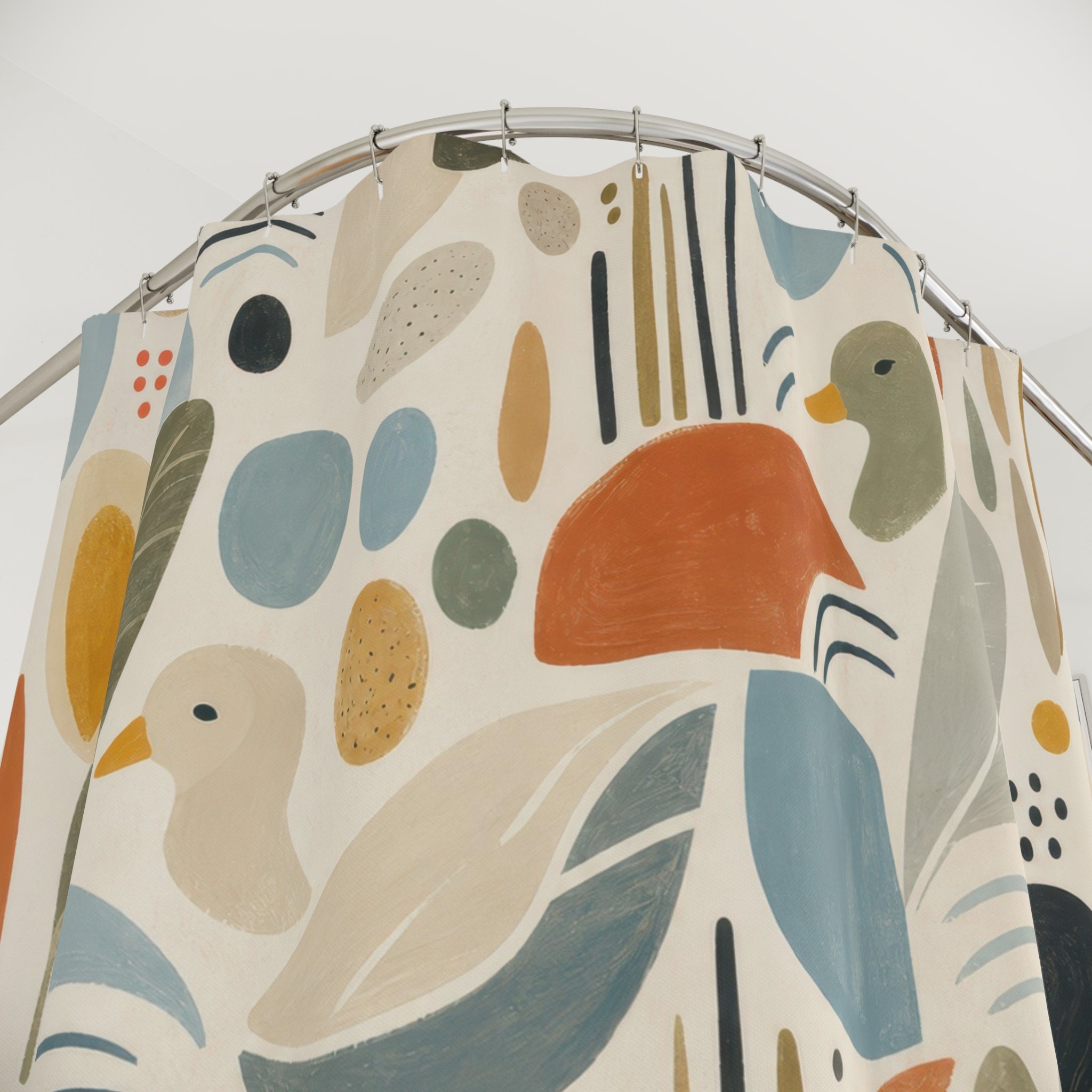 Modern Abstract Duck Shower Curtain