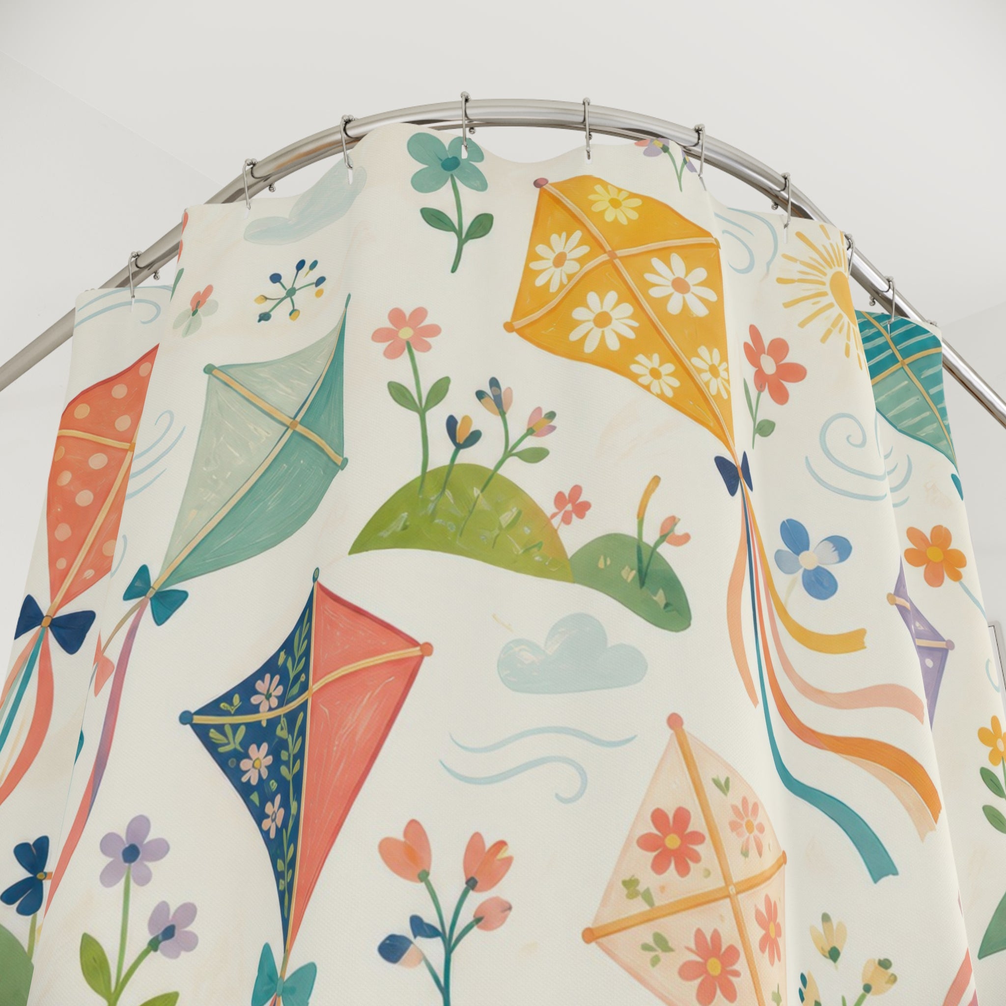 Kids Kite Shower Curtain