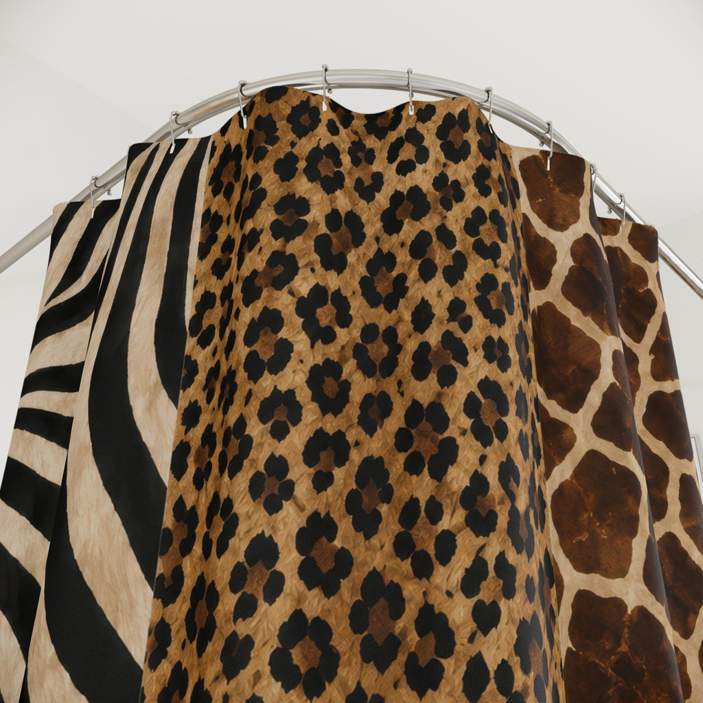 Animal Print Shower Curtain: Safari Patchwork