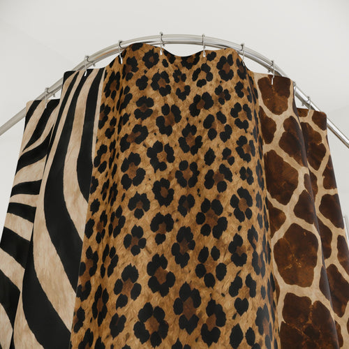 Animal Print Shower Curtain: Safari Patchwork