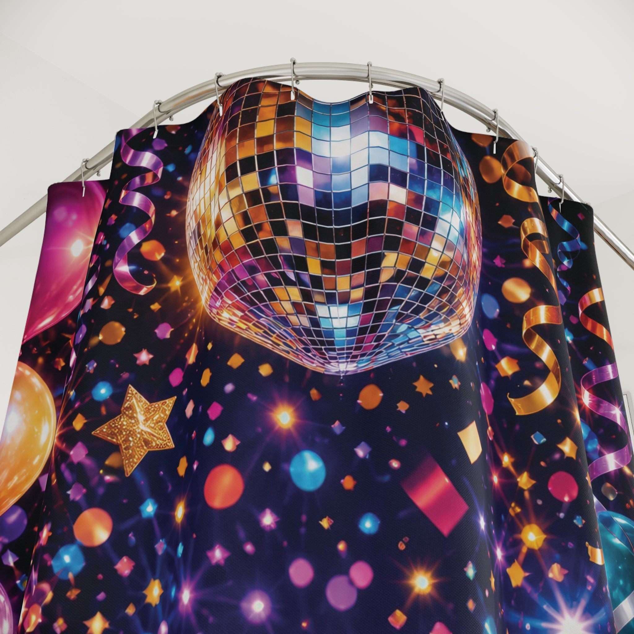 Disco Shower Curtain: Colorful Party