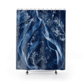 Nature Leaf Blue Botanical Shower Curtain