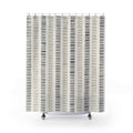 Grey Dash Stripe Shower Curtain, Grey Ivory Classic Bathroom Decor, Modern Stripe Bath Curtain, Guest Bath Decor, Small Bathroom Decor