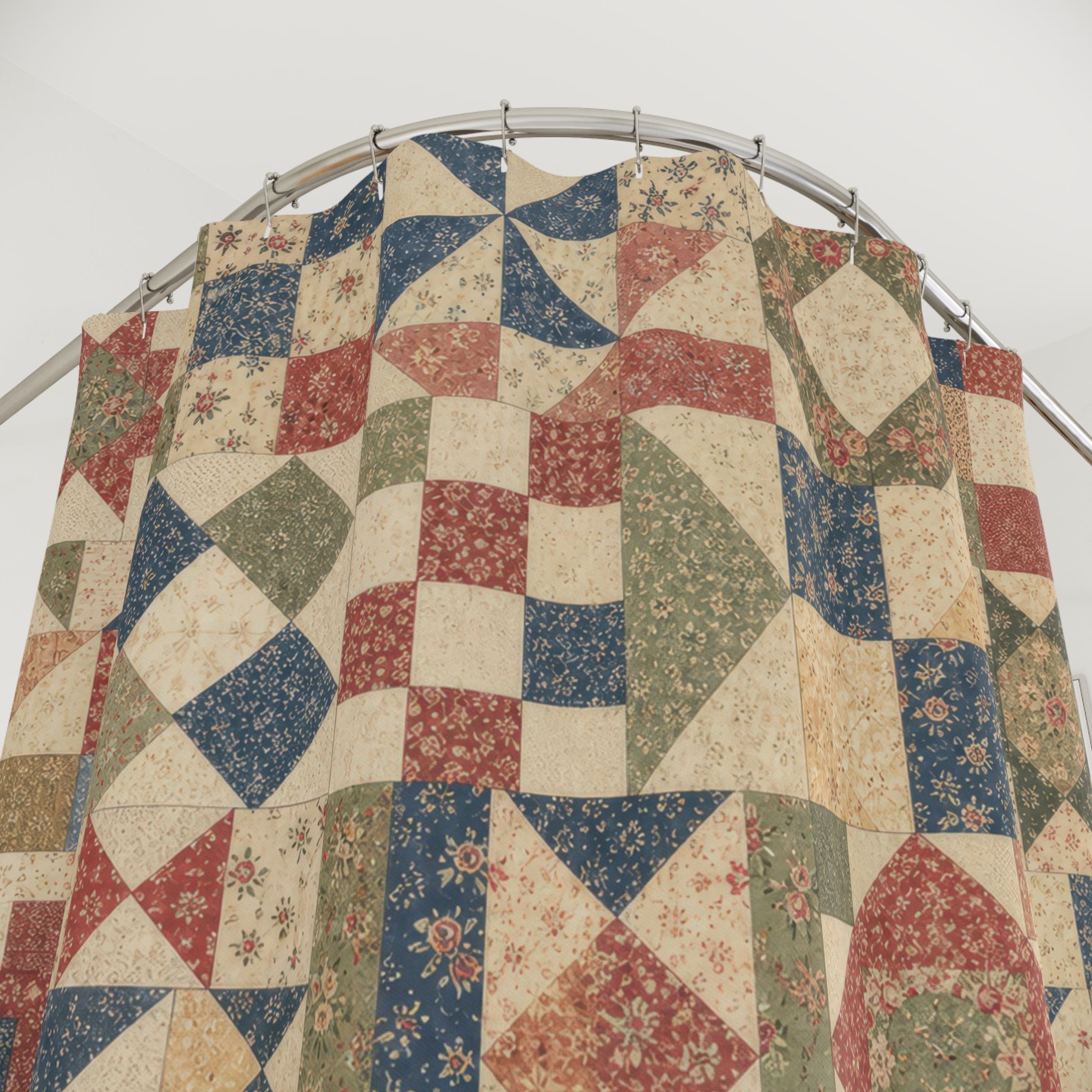 Vintage Patchwork Quilt Shower Curtain